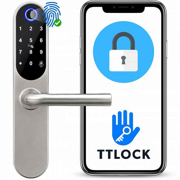 Elektronický Zámek Dveřní Klika Na Kód Šifra Otisk Prstu Ttlock Rfid