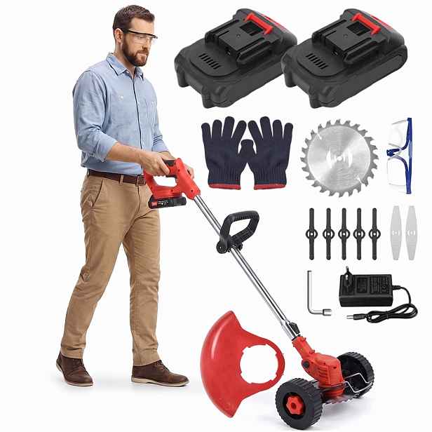 Akumulátorová Sekačka Na Trávu Trávy Bezkartáčová Zahradní 650W Set