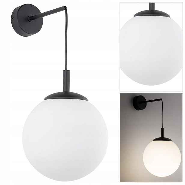 Černá nástěnná lampa Esme, moderní forma nad postel v ložnici Tk Lighting