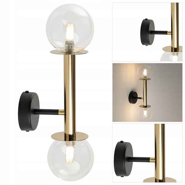 Černé nástěnné svítidlo Daisy 2, pohyblivý bod světla nad postelí Sigma Lighting
