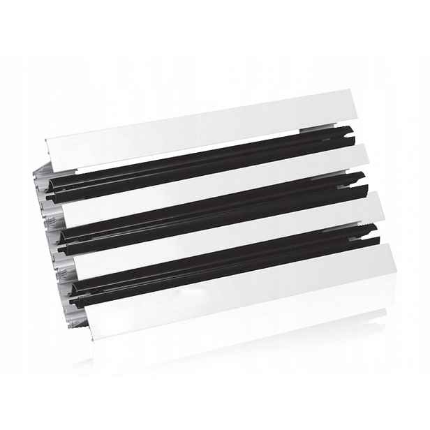 Lineární ventilátor 3-štěrbinový s nastavitelnou mřížkou, ventilační anemostat 100 cm