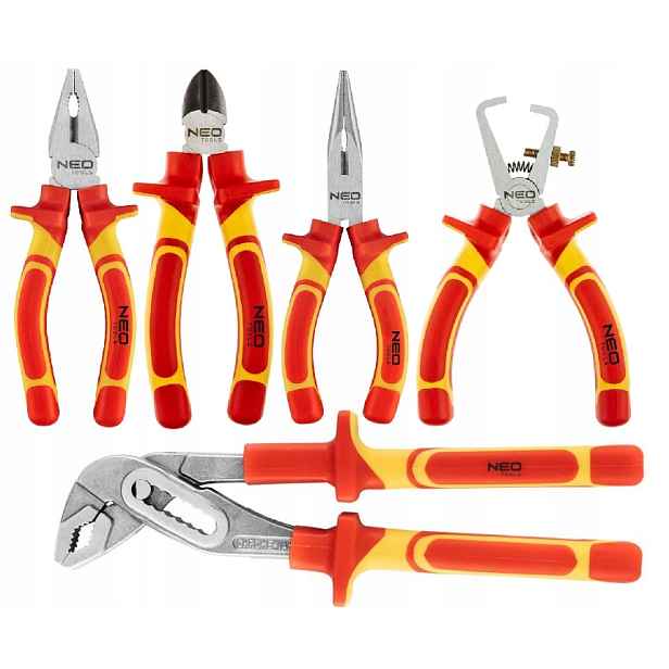 Neo Tools Sada Kleští Pro Elektrikáře 1000V Kombinačky Kleště/ Na Trubky