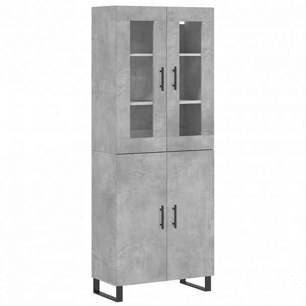 vidaXL Skříň highboard betonově šedá 69,5x34x180 cm kompozitní dřevo