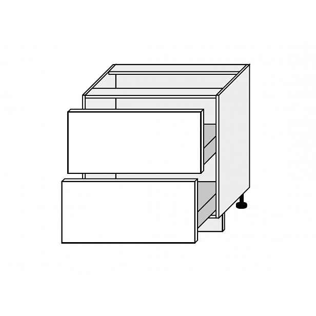 FOLLY, skříňka dolní D2m 80, mint/bílá