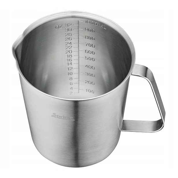 Odměrka Spring ve formě džbánku, hrnek, ocelový, 1000 ml