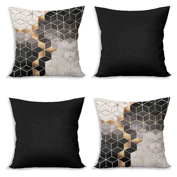 Povlaky na polštáře v sadě 4 ks 43x43 cm Optic - Minimalist Cushion Covers