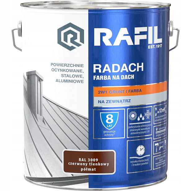 Radach 10L červený oxidový Ral 3009 polomatný Rafil