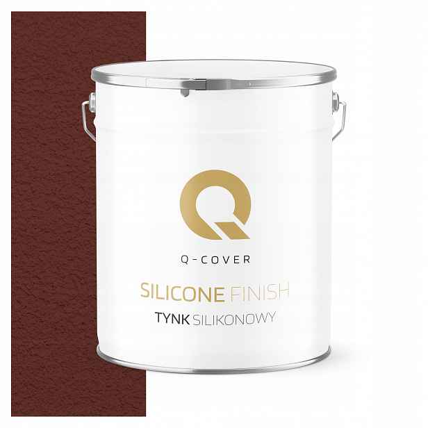 Silikonová Fasádní Omítka Hnědá Červená Ral 8012 7 Kg Granulace 3.0 mm