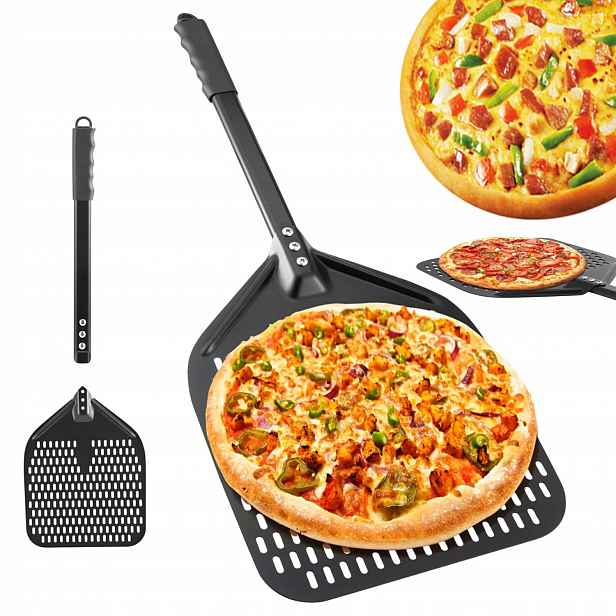 Velká Lopata Na Pizzu Chleba Zásuvka Hliníkový Podnos Kov Čtvercová 72x30 cm