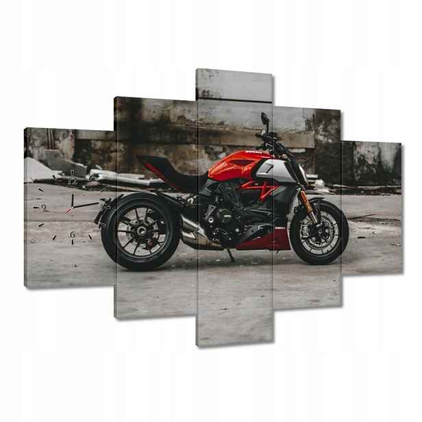 Hodiny 150x105 Červené Ducati Motocykl