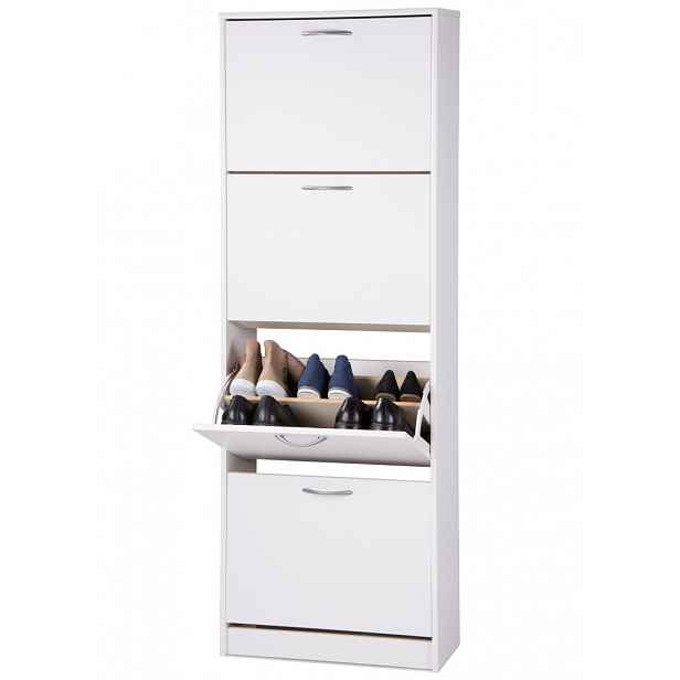 Botník Mainz, 4-dveřový, bílý