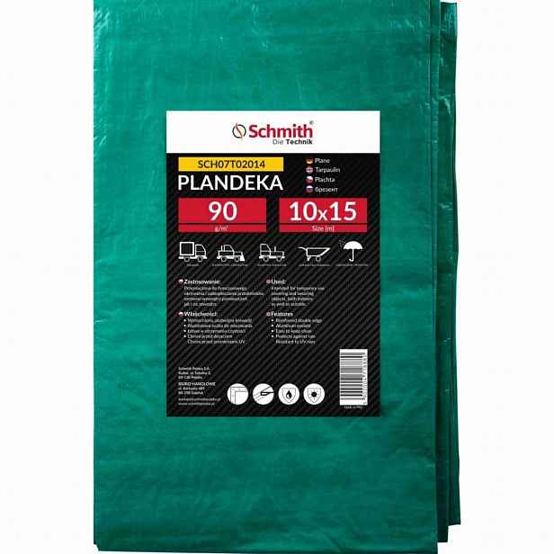 Krycí plachta vyztužená proti vodě 90 g/m² 10x15 m Uv Schmith