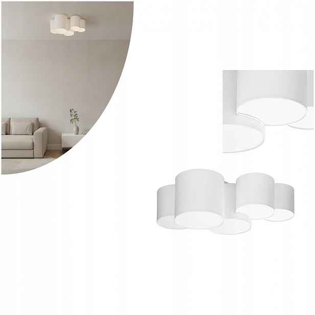 Stropní svítidlo Mona v bílé barvě s moderním designem do obývacího pokoje Tk Lighting