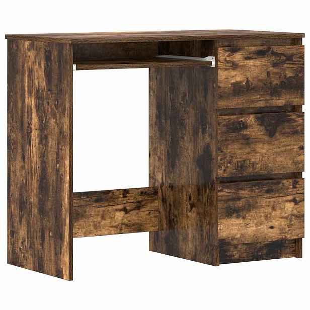 vidaXL Psací stůl kouřový dub 90 x 45 x 76 cm kompozitní dřevo