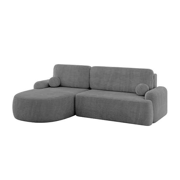 ALTDECOR ROHOVÁ SEDAČKA s funkcí spaní a úložným prostorem LIRA-L - 264x172x89 tmavě šedá
