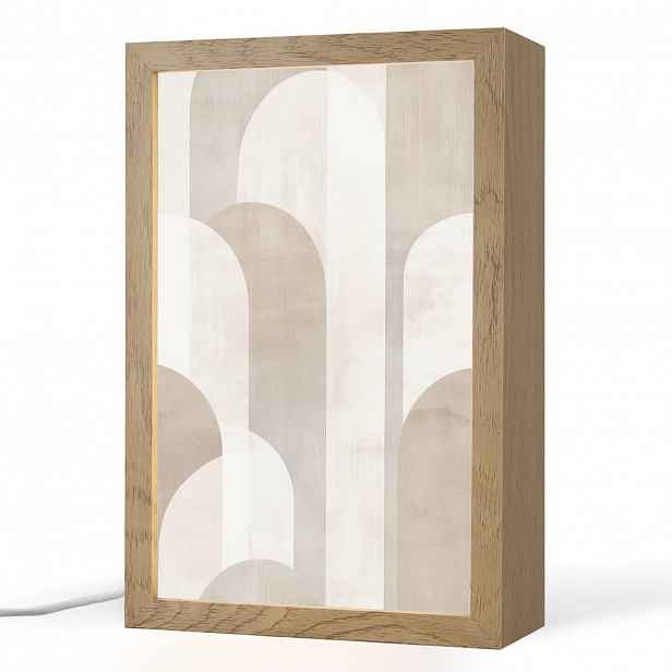 OnlyWow STOLNÍ LAMPA Abstraktní oblouky - Moderní - Béžová 20x30 cm