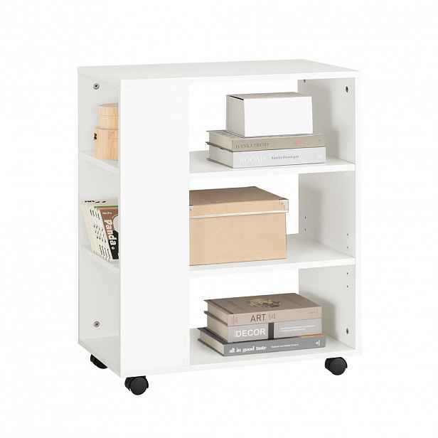 SoBuy KANCELÁŘSKÝ NÁBYTEK se 3 policemi Bílá 60x35x75cm Minimalistický