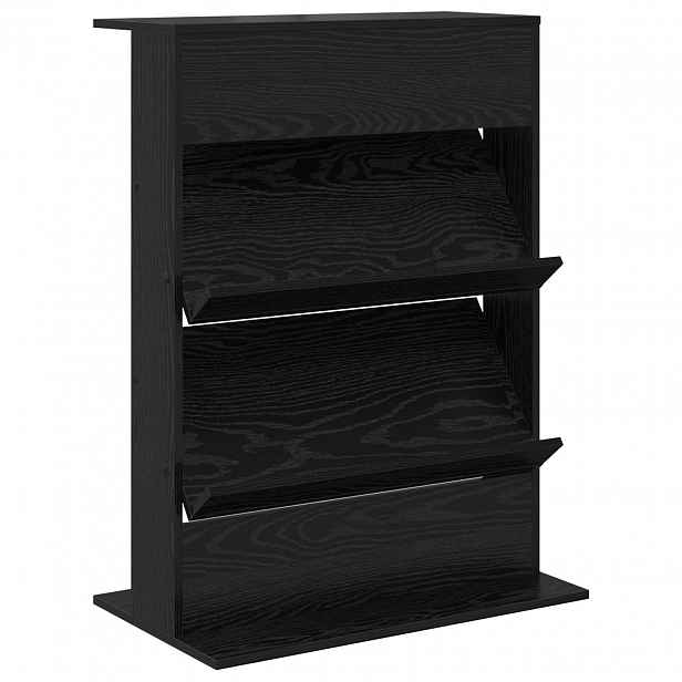 vidaXL Regál na časopisy Černý dub 70 x 41 x 96 cm Kompozitní dřevo