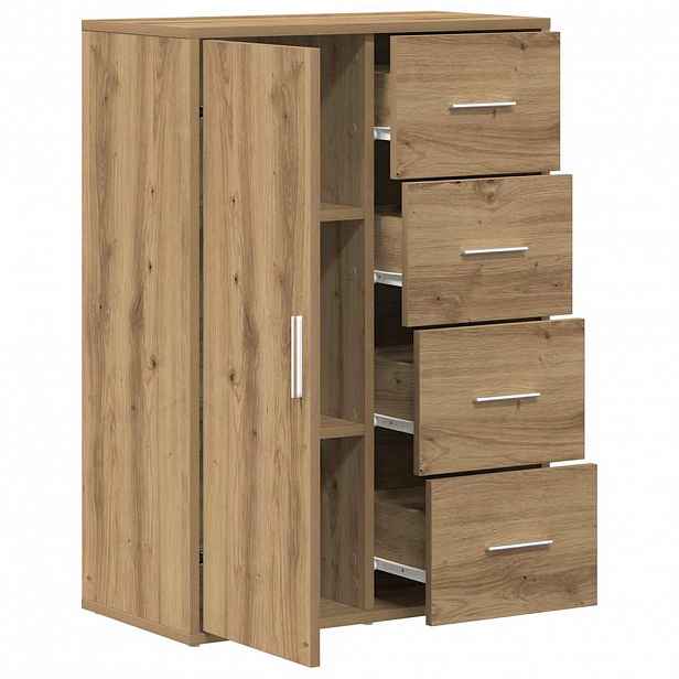 vidaXL Servírovací skříň Artisanový dub 60 x 31 x 84 cm
