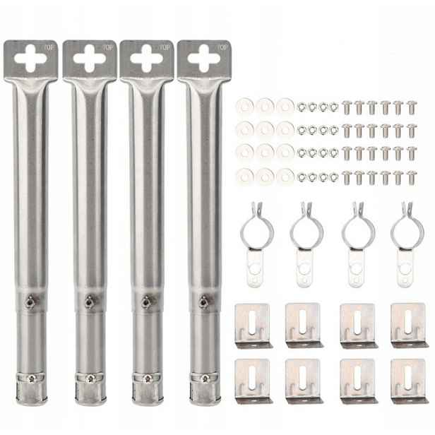 4X Hořák Na Plynový Gril 30-45 CM, Univerzální Nastavitelný Trubkový Set