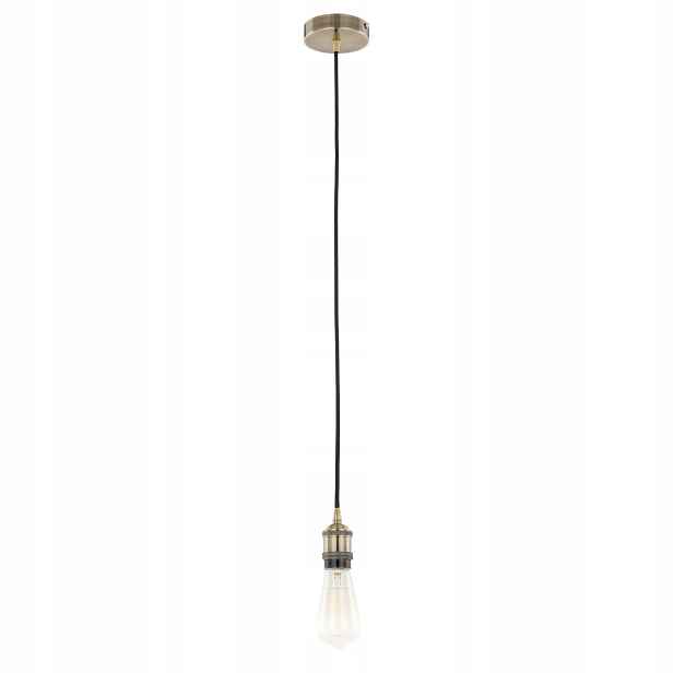 Industriální závěsná retro bodová lampa, antická hnědá, nad barový stůl Italux