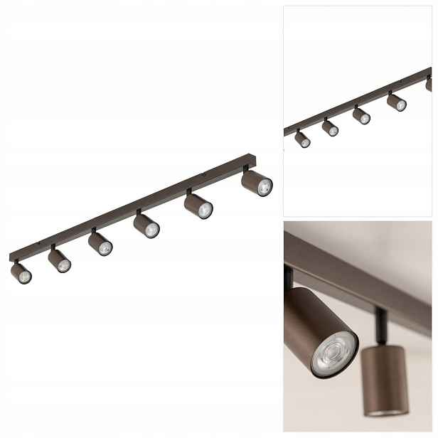 Lampa reflektor Top hnědá šestiramenná v obývacím pokoji Tk Lighting