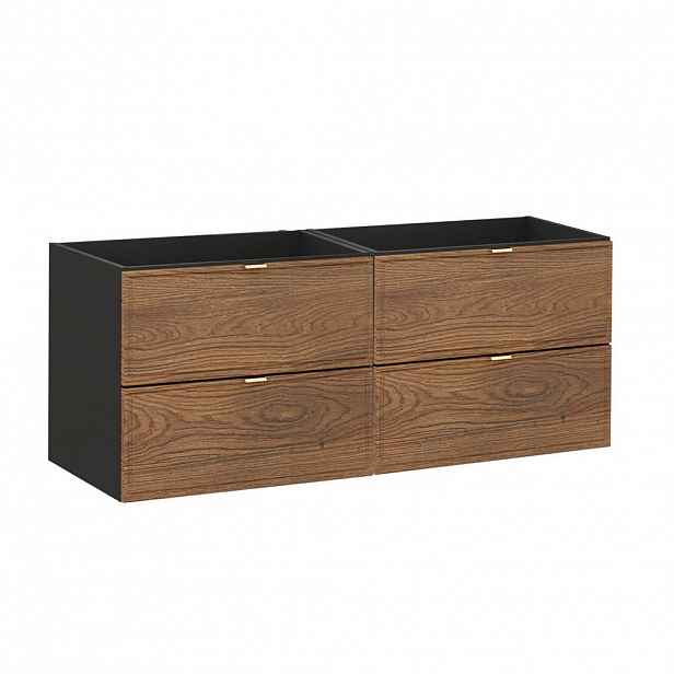 Petits-meubles SKŘÍŇKA POD UMYVADLO 120cm Elena Dřevo a černá