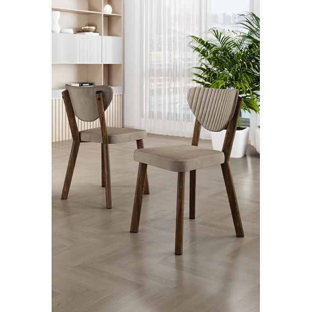 Sada židlí (4 kusy) Arfe - Cappuccino, Brown