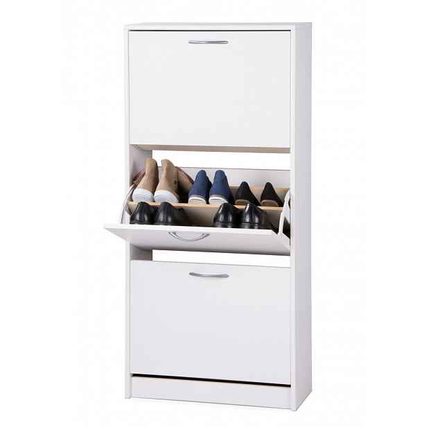 Botník Mainz, 3-dveřový, bílý