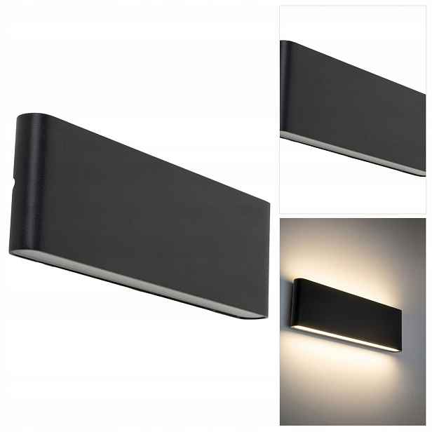 Černá nástěnná lampa Arwena IP54 pro terasu, moderní, Tk Lighting