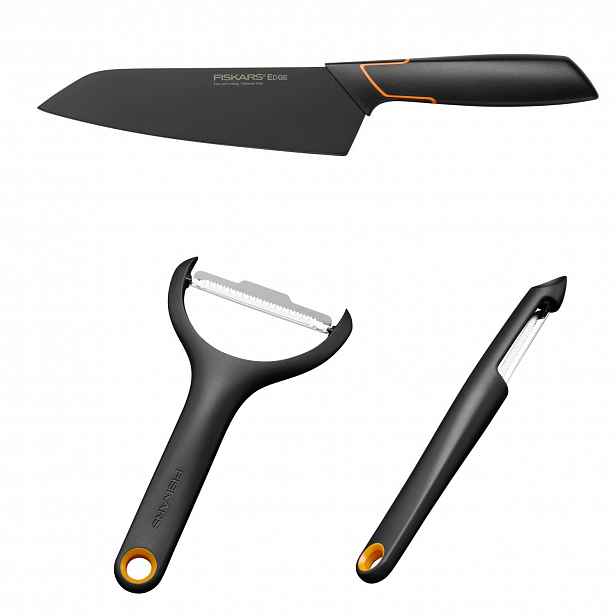 Fiskars Kuchyňský set Nůž Santoku škrabka julienne Y na ovoce