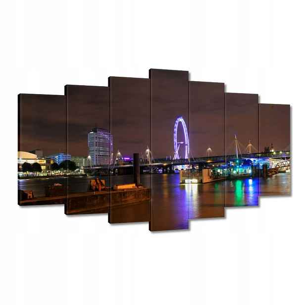 Obrazy 140x80 Fialový London Eye