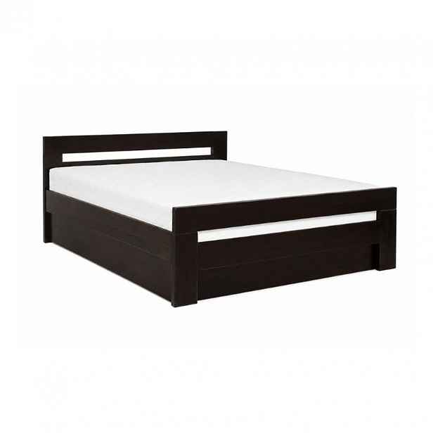Postel z masivu K6 BOX - buk 160 × 200 cm Modrá