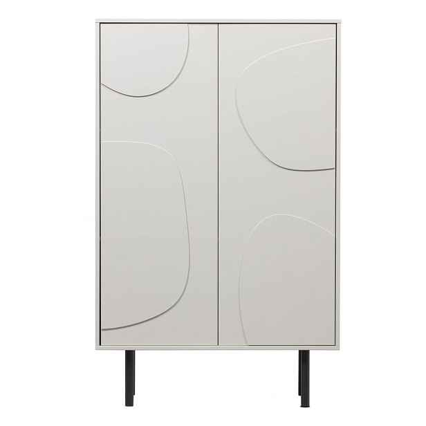 Světle šedá skříňka z borovicového dřeva 85x135 cm Cadiz – WOOOD
