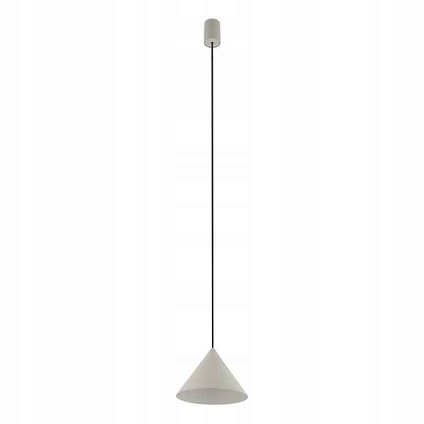 Šedá závěsná lampa Zenith je moderní nad jídelní stůl Nowodvorski