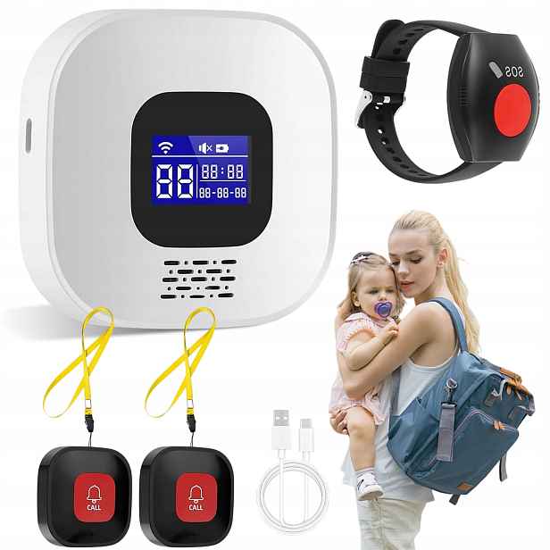Alarm Pro Seniory Se Staršími Nemocemi, Tlačítko Přivolání Pomoci, NÁRAMEK3+2