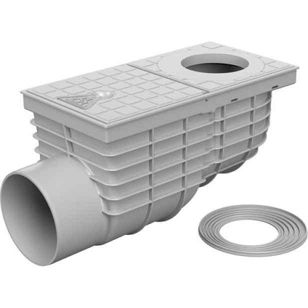 Chuděj Lapač střešních splavenin boční D110; Standard KV110BSTS (Gajgr; Geiger) šedý