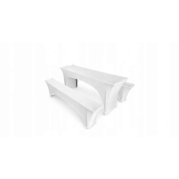 Elastický potah pro pivní set 220x50cm, Barva: Bílá