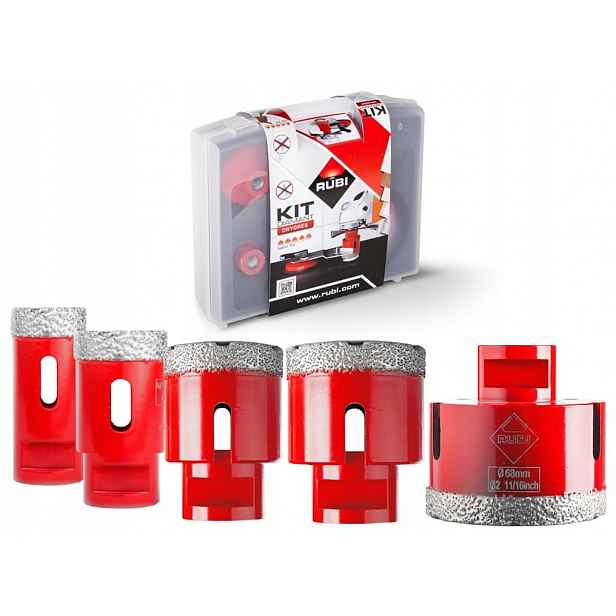 Sada 5 Diamantových Korunek Pro Vrtání Drygres 06968 Rubi