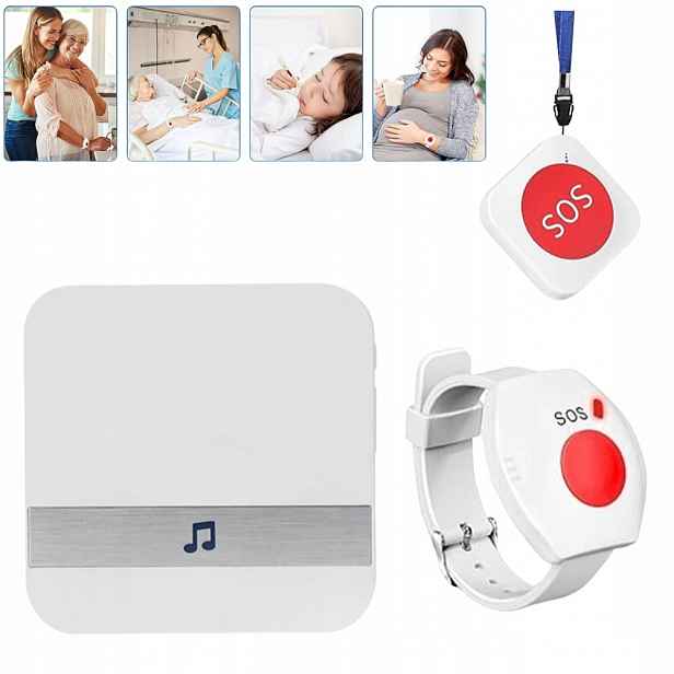 Tlačítko přivolání pomoci pro seniory Sos náramek Vodotěsný alarm