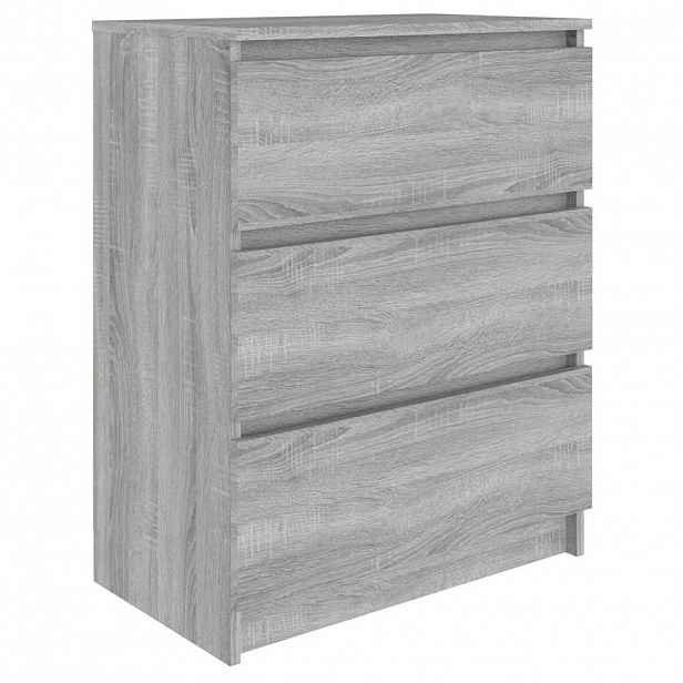 vidaXL Příborník šedý sonoma 60 x 35 x 76 cm kompozitní dřevo