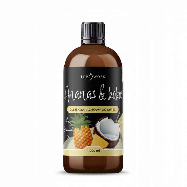 Vonný olej do svíček Ananas a Kokos 1000 ml vůně do parafínového vosku
