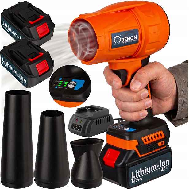 Foukač turbo pro čištění listí Elektrická 2xAku 4Ah