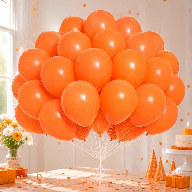 TEMU 48 ks oranžových latexových balónků 5 palců, vhodné pro narozeninovou letní párty, tematickou párty, oslavu, pozadí, fotografické rekvizity,