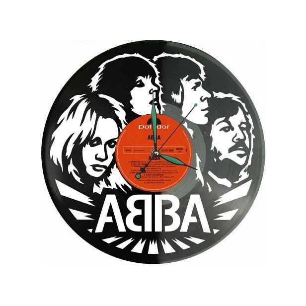 Abba Vinyl Nástěnné hodiny Vinylová deska Unikátní dekorace pro fanoušky hudby