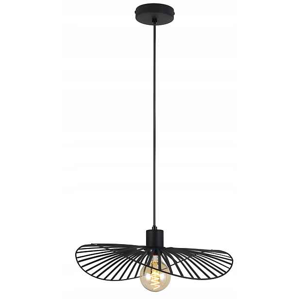 Černá Závěsné Stropní Svítidlo Loft E27 Minimalistická Stínítko