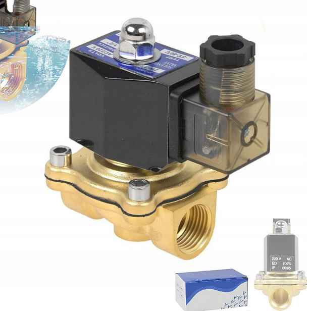 Elektromagnetický ventil 1/2" 0-10 Nc normálně uzavřený ventil 220 V