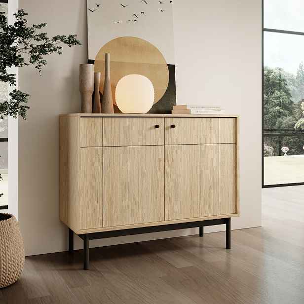 Komodee Komoda Dieppe K104 Dub Linea Skandinávský styl