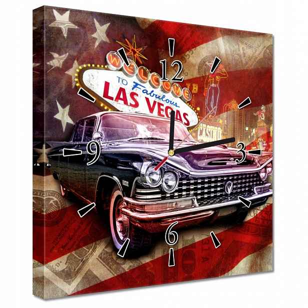 Nástěnné hodiny 30x30 Las Vegas