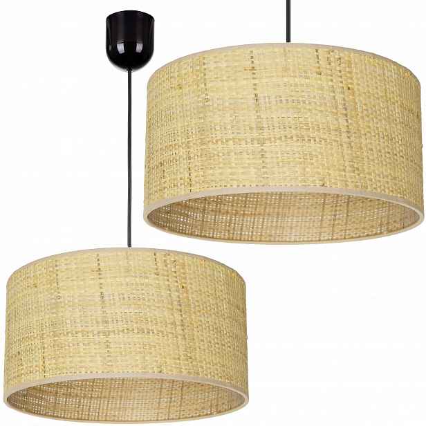 Ratanová Skandinávská Stropní Lampa Závěsná Ratan 30 CM, Led Ratanová, E27